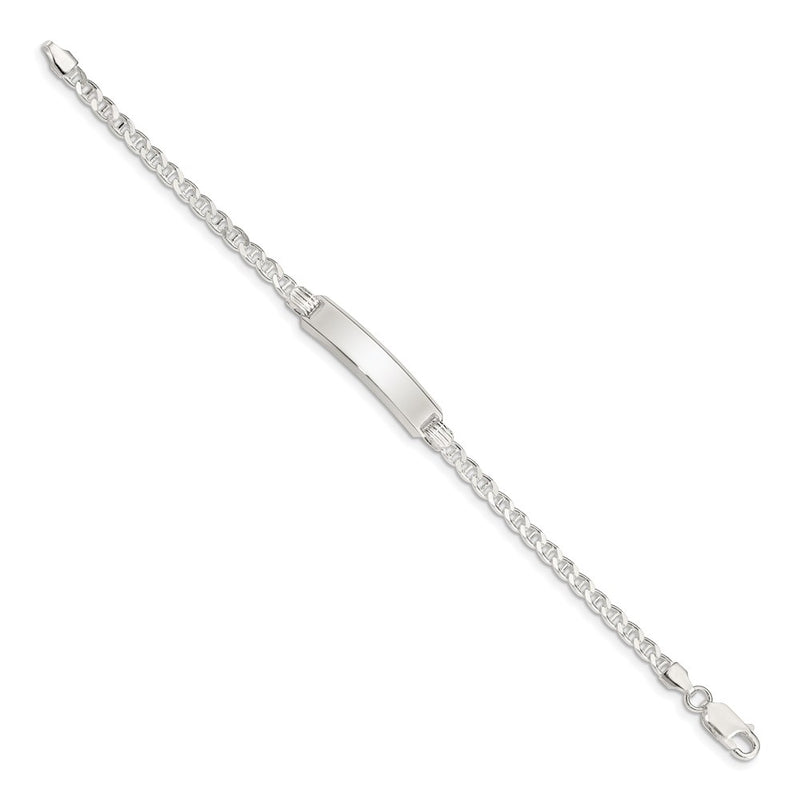 6 Inch Sterling Silver Children'S Id Bracelet