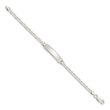 6 Inch Sterling Silver Children'S Id Bracelet