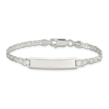 6 Inch Sterling Silver Children'S Id Bracelet