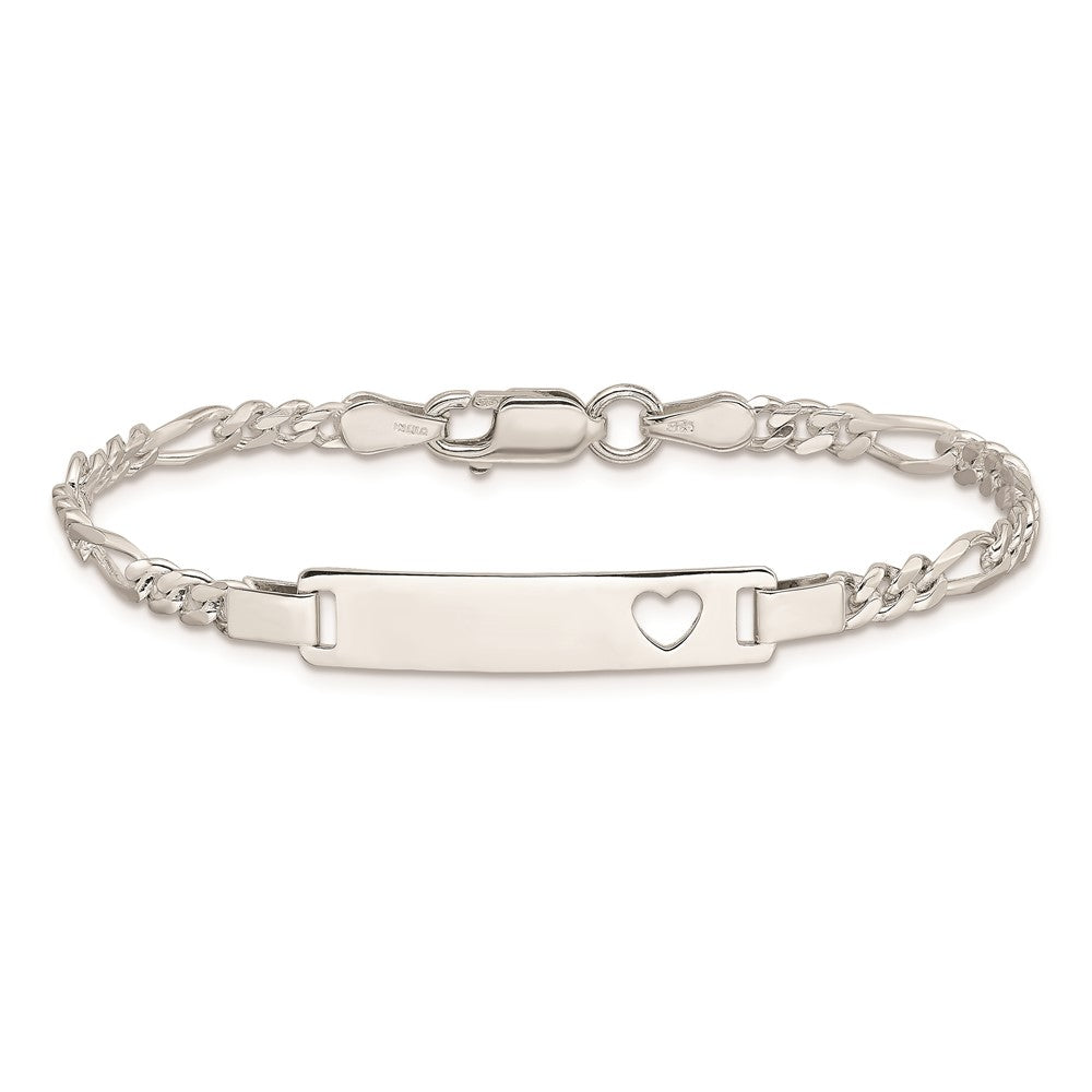 6 Inch Sterling Silver Baby Id Bracelet