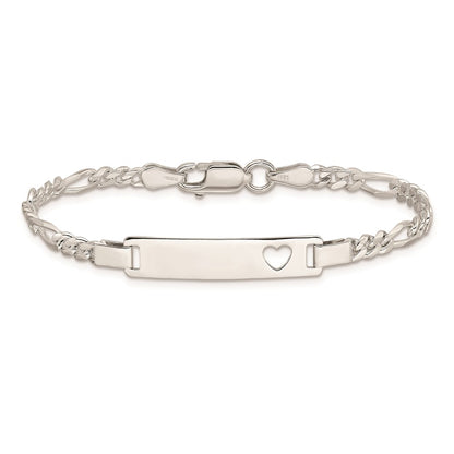 6 Inch Sterling Silver Baby Id Bracelet