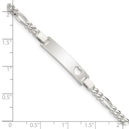 6 Inch Sterling Silver Baby Id Bracelet