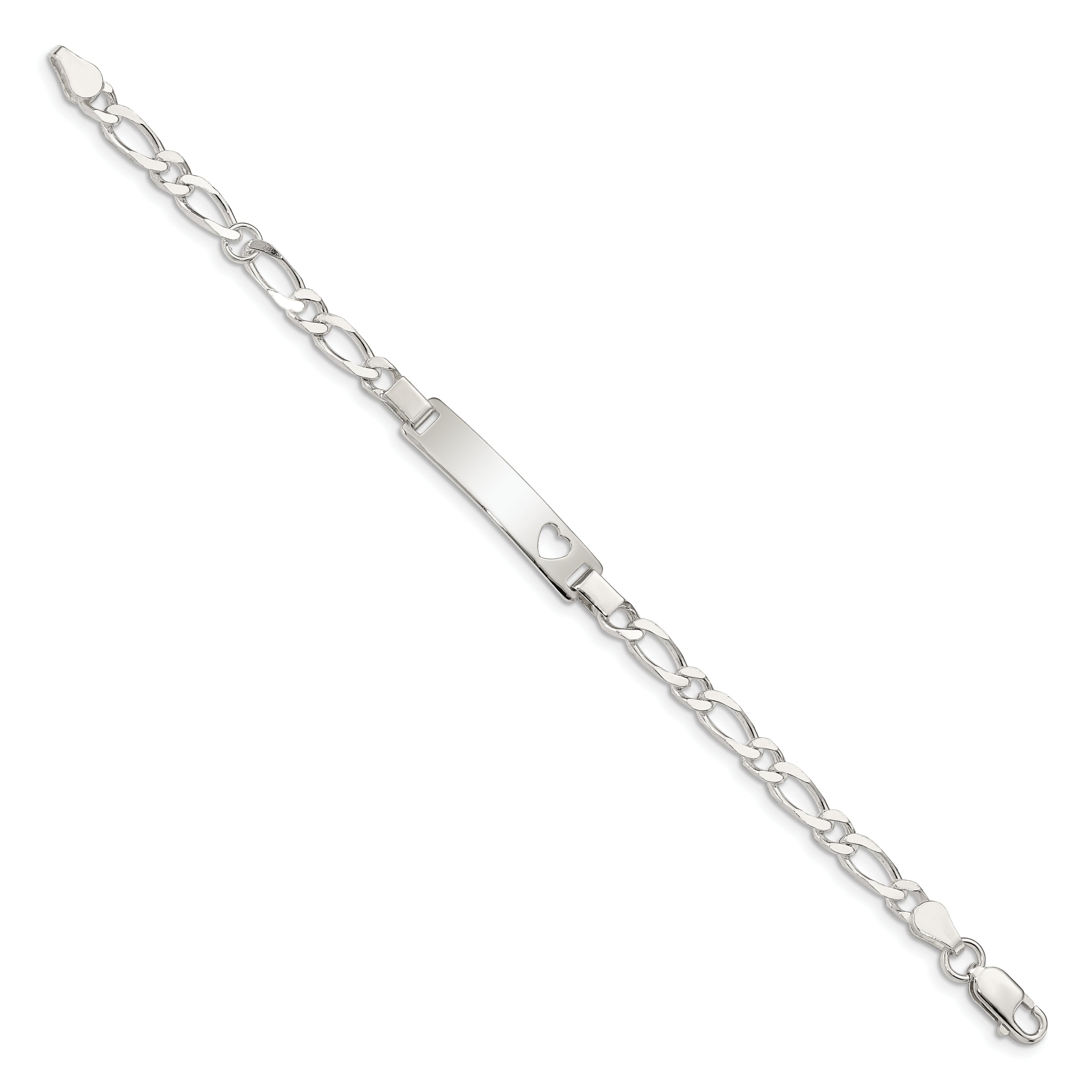 6 Inch Sterling Silver Baby Id In Bracelet