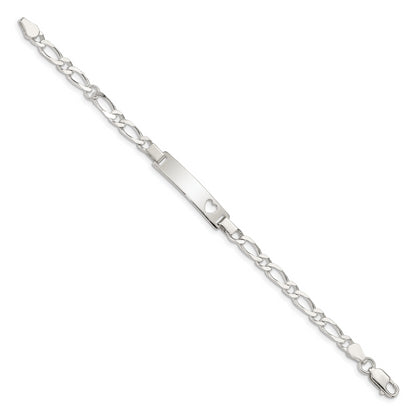 6 Inch Sterling Silver Baby Id In Bracelet