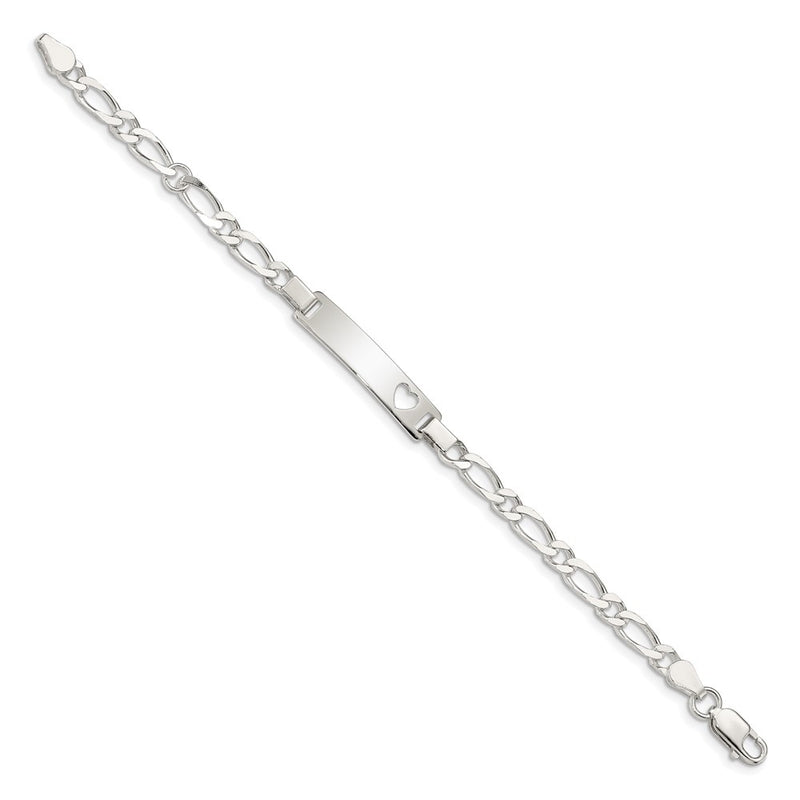 6 Inch Sterling Silver Baby Id In Bracelet