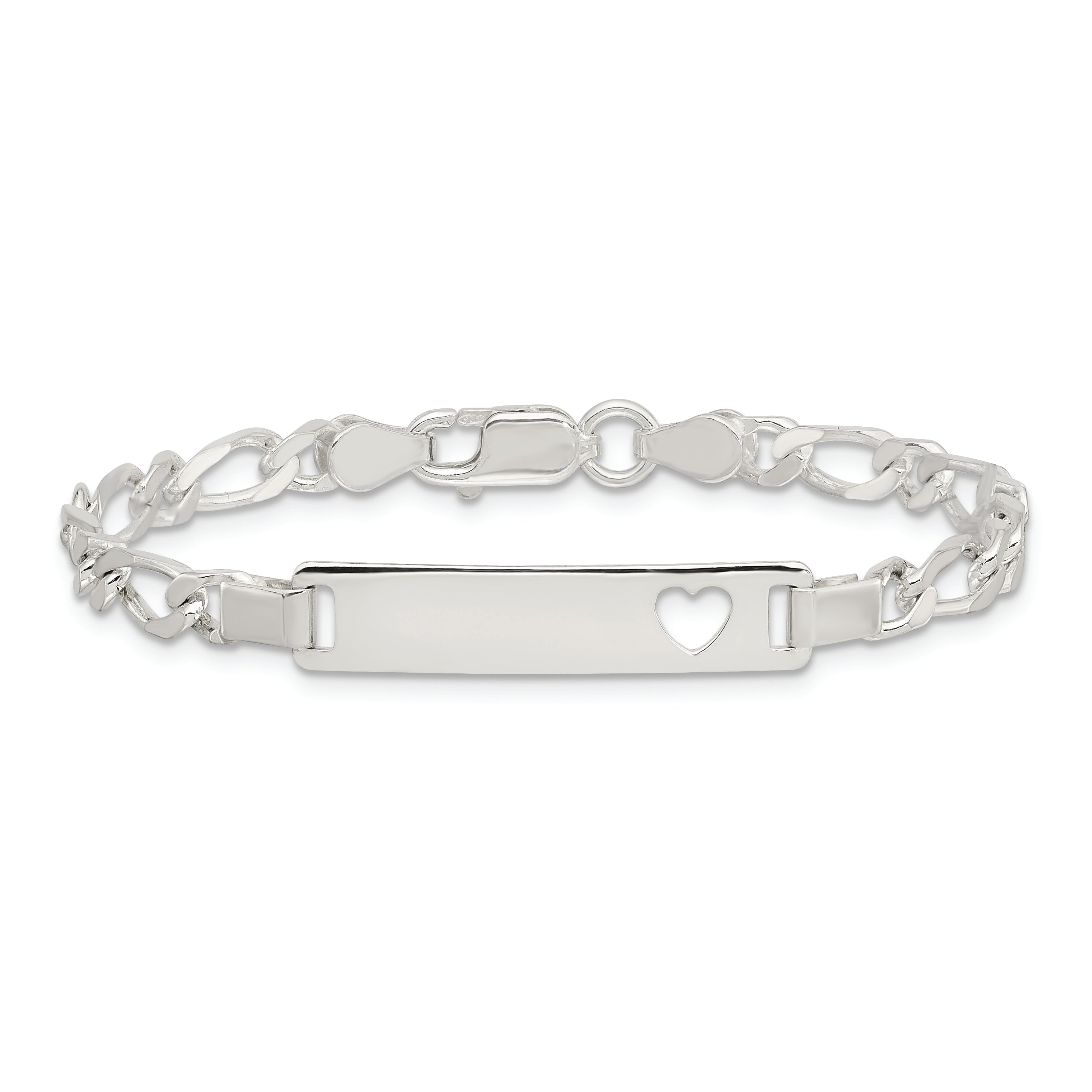 6 Inch Sterling Silver Baby Id In Bracelet