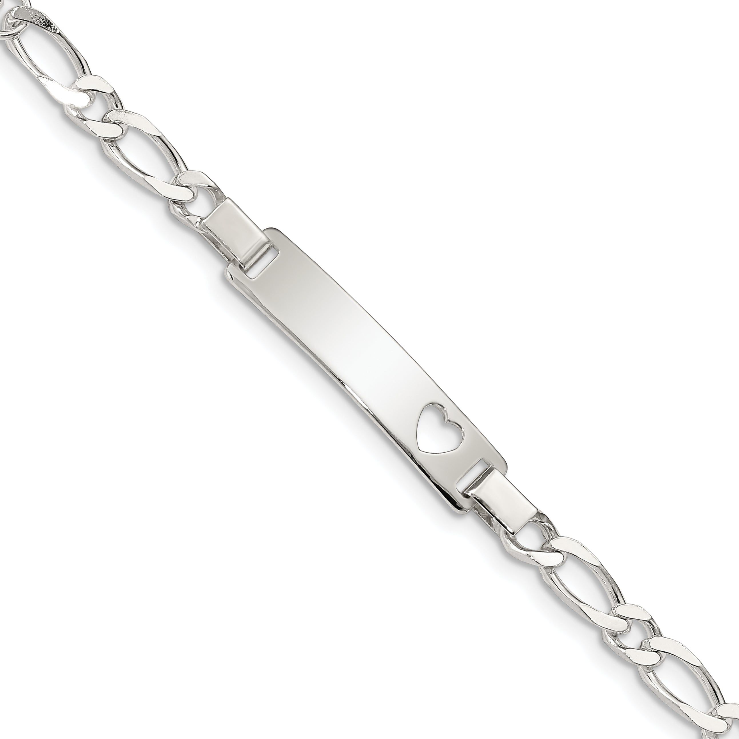 6 Inch Sterling Silver Baby Id In Bracelet
