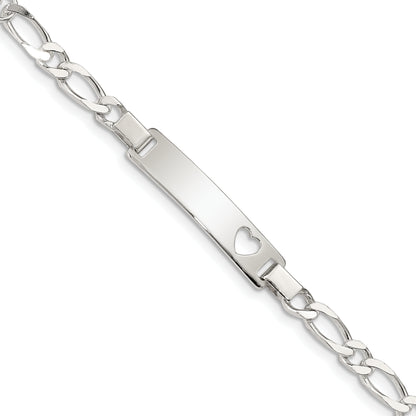 6 Inch Sterling Silver Baby Id In Bracelet