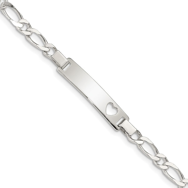 6 Inch Sterling Silver Baby Id In Bracelet