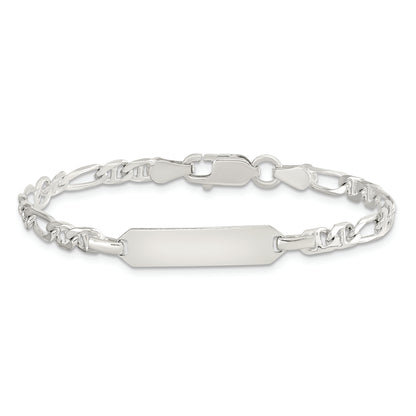 5 Inch Sterling Silver Childrens Id Anchor 5In Plus 1In Ext Link Bracelet