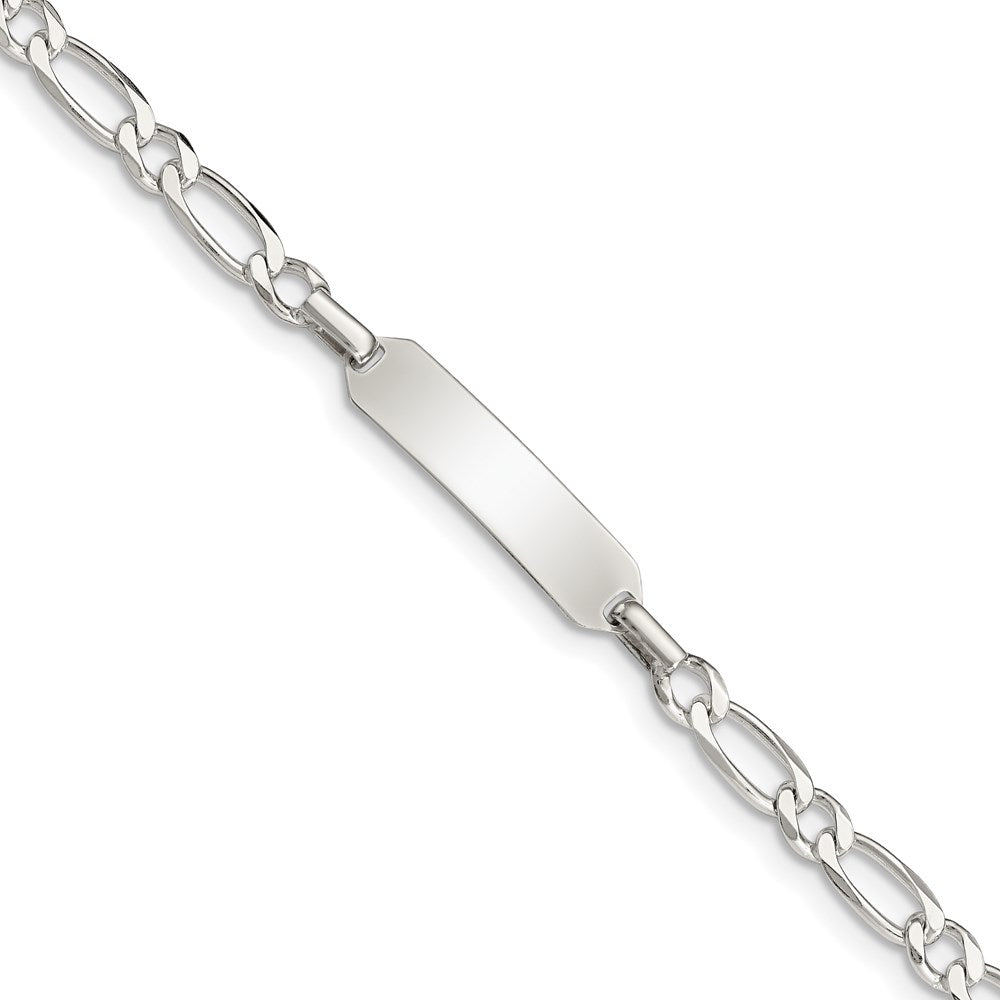 6 Inch Sterling Silver 6Inch Polished Engraveable Childrens Id Bracelet