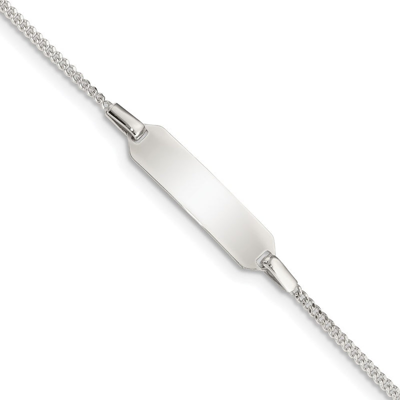 5 Inch Sterling Silver Childrens 5In Plus 1In Ext Id Curb Link Bracelet