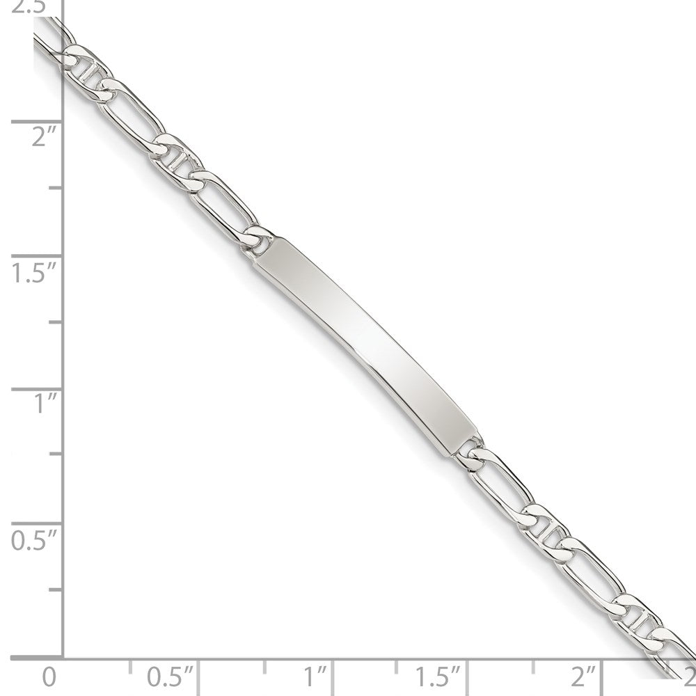 8 Inch Sterling Silver 8Inch Polished Engraveable Anchor Link Id Bracelet