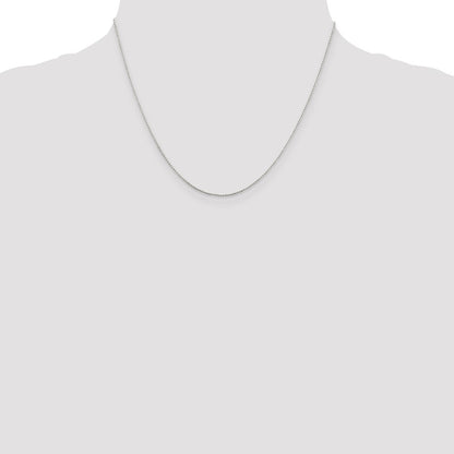 18 Inch Sterling Silver 1mm Beaded Chain Necklace
