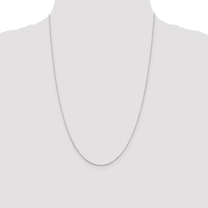 24 Inch Sterling Silver 1mm Beaded Chain Necklace