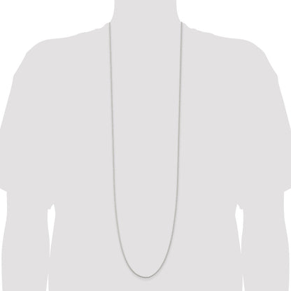 30 Inch Sterling Silver 2mm Beaded Chain Necklace