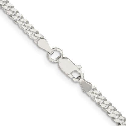 26 Inch Sterling Silver 3.15mm Flat Curb Chain Necklace