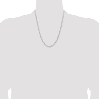 22 Inch Sterling Silver 3.15mm Flat Curb Chain Necklace