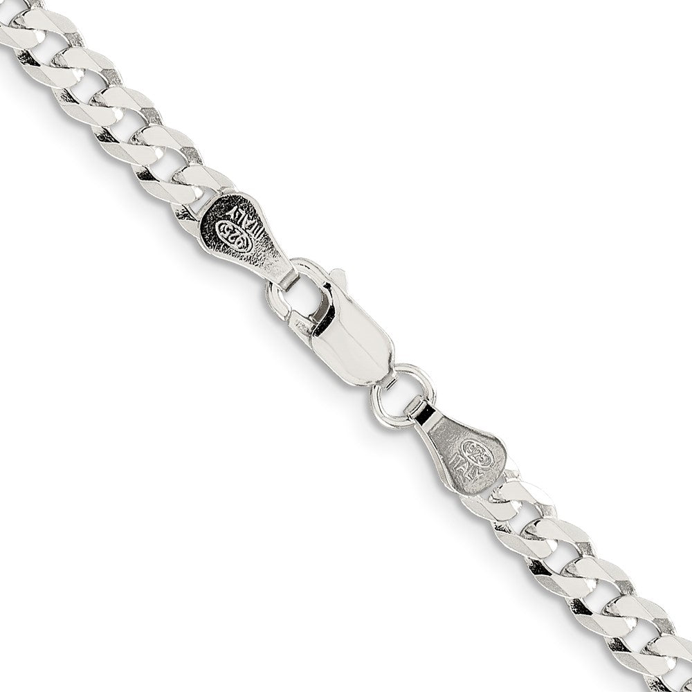 30 Inch Sterling Silver 4.7mm Flat Curb Chain Necklace
