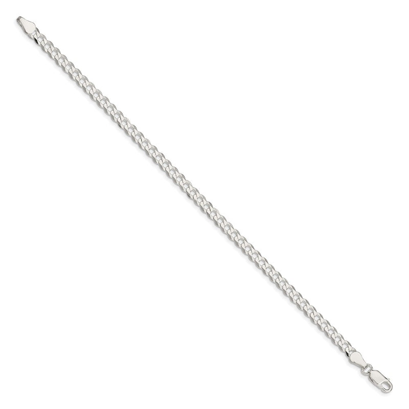 8 Inch Sterling Silver 4.7mm Flat Curb Chain Bracelet