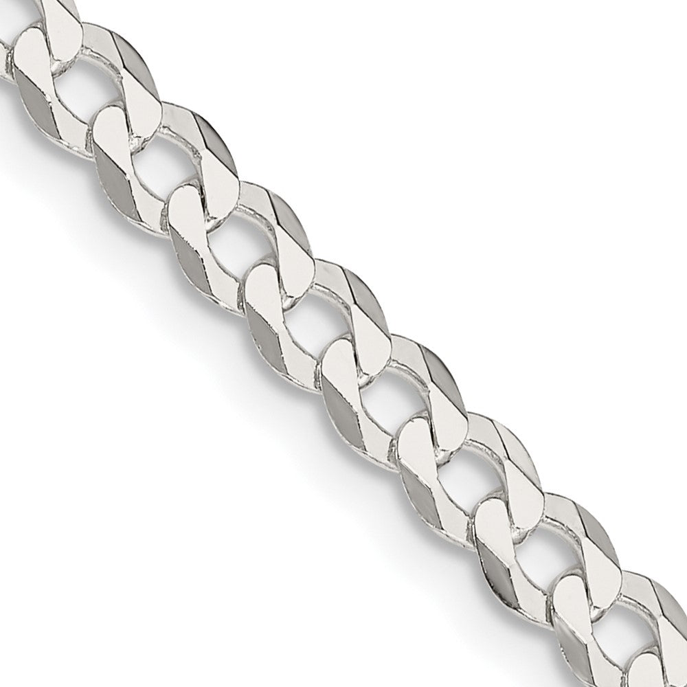 30 Inch Sterling Silver 4.7mm Flat Curb Chain Necklace