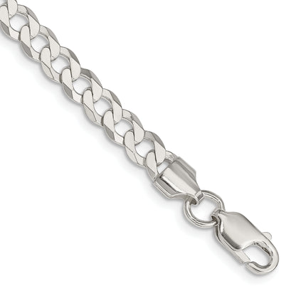 7 Inch Sterling Silver 5.75mm Flat Curb Chain