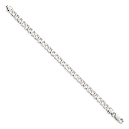 7 Inch Sterling Silver 6.8mm Flat Curb Chain
