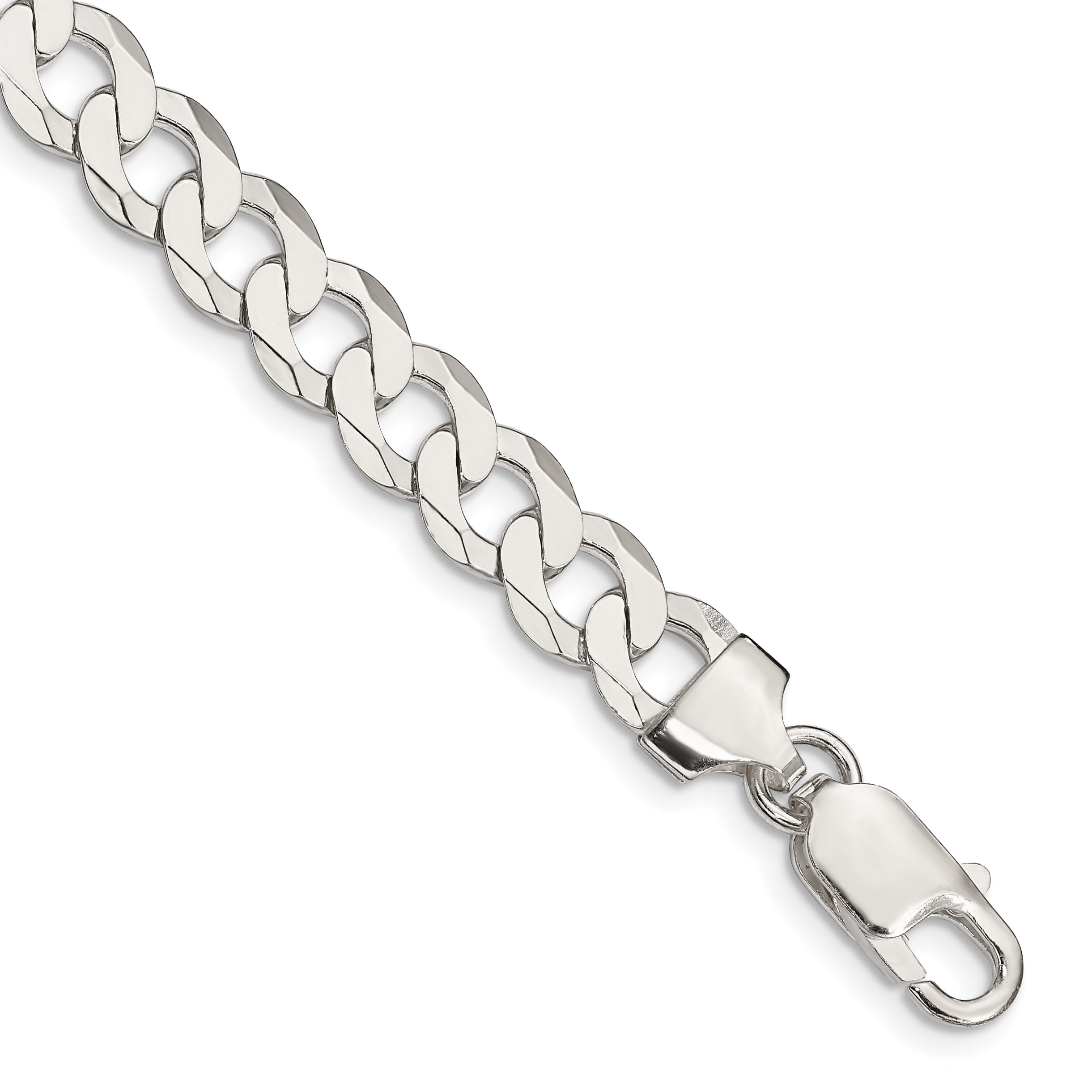 7 Inch Sterling Silver 7.5mm Flat Curb Chain