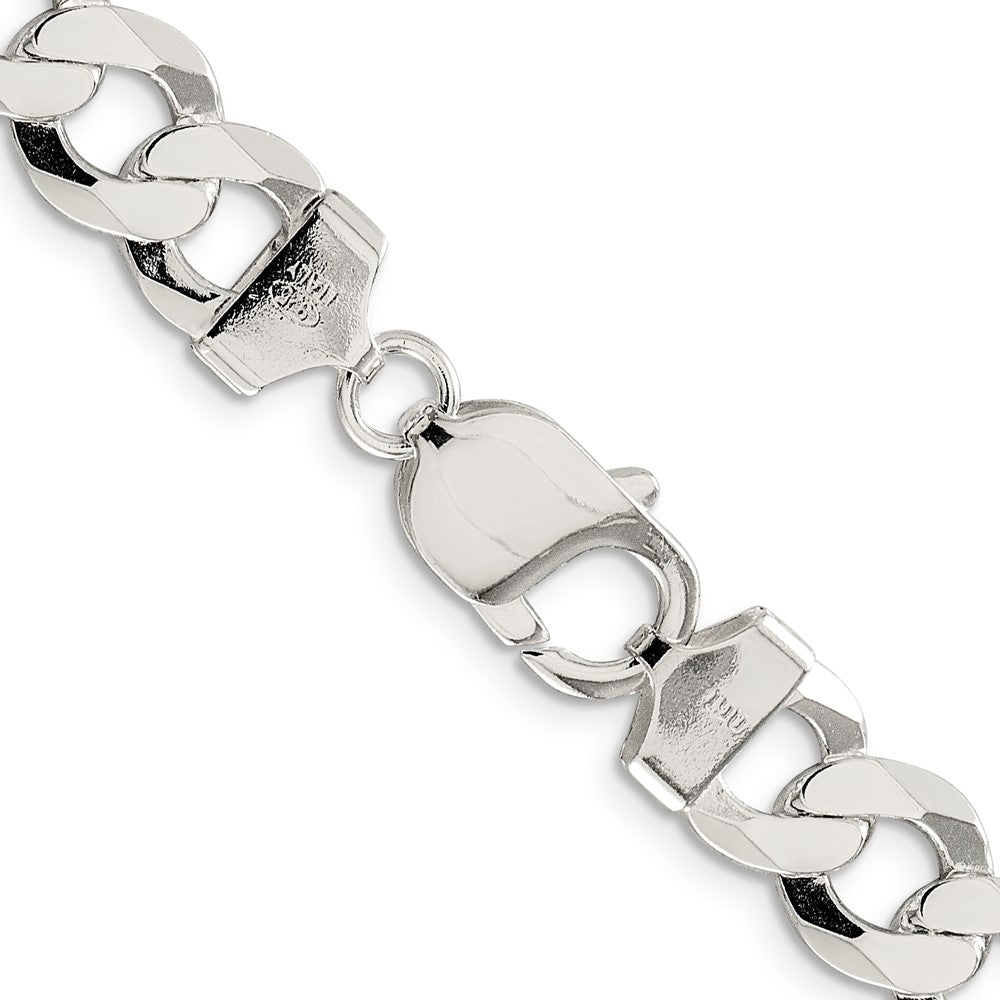 30 Inch Sterling Silver 9.75mm Flat Curb Chain Necklace