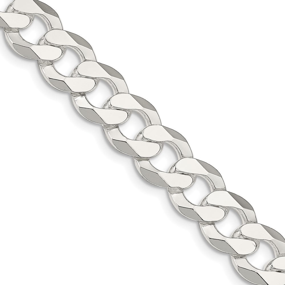 20 Inch Sterling Silver 14mm Flat Curb Chain Necklace