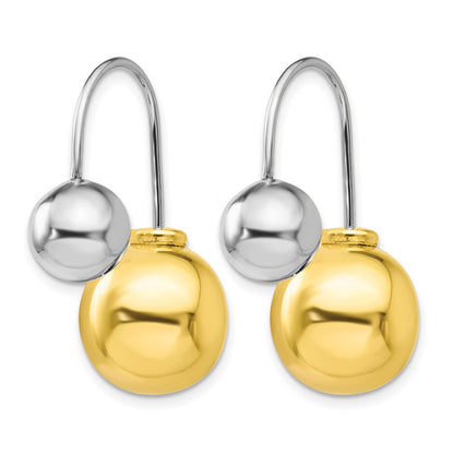 Sterling Silver & Gold Tone Dangle Earrings