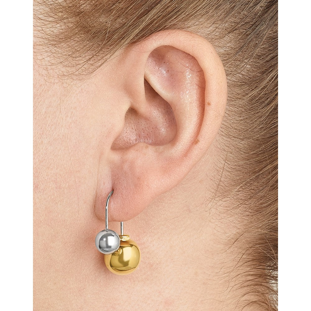 Sterling Silver & Gold Tone Dangle Earrings