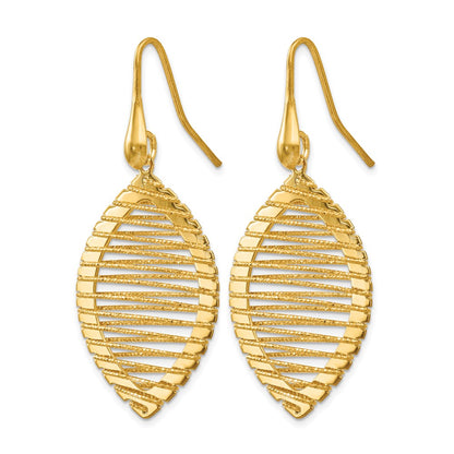 Ss/Gold Plated Sterling Silver Gold-Plated Shepherd Hook Earrings