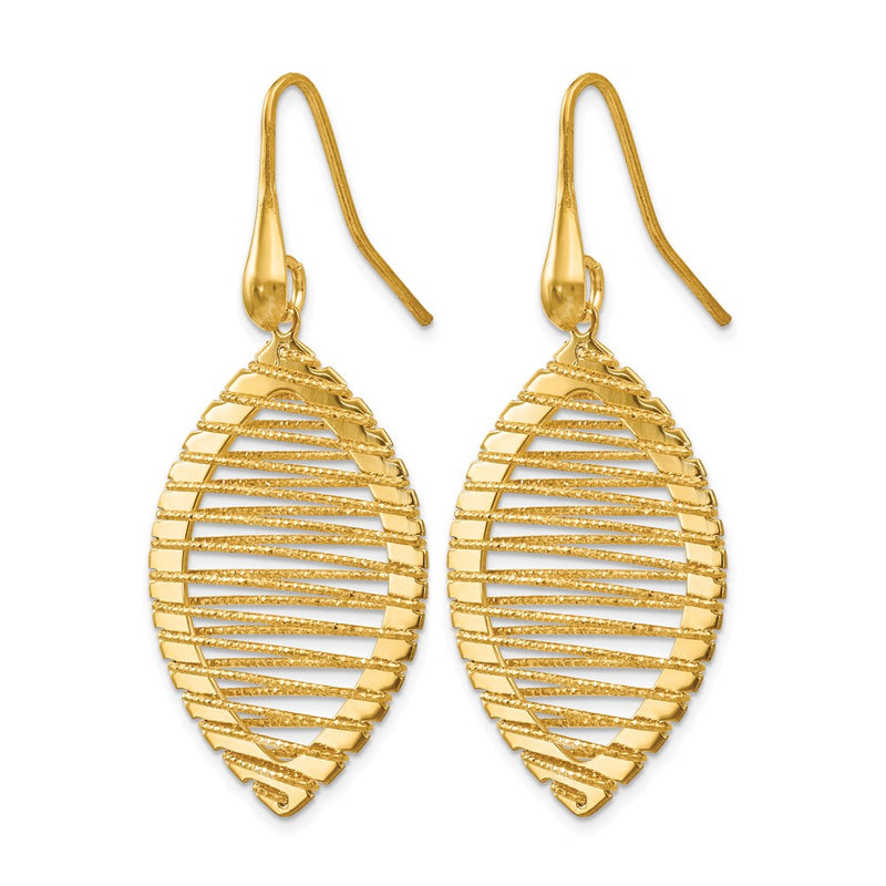 Ss/Gold Plated Sterling Silver Gold-Plated Shepherd Hook Earrings