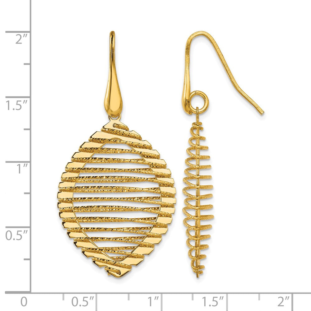 Ss/Gold Plated Sterling Silver Gold-Plated Shepherd Hook Earrings