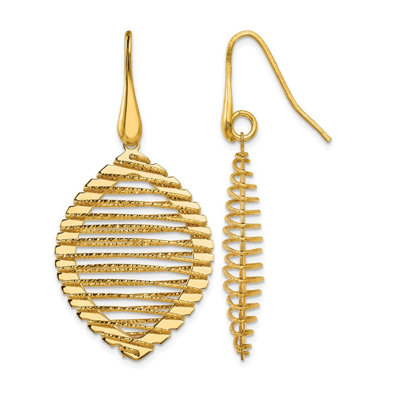 Ss/Gold Plated Sterling Silver Gold-Plated Shepherd Hook Earrings