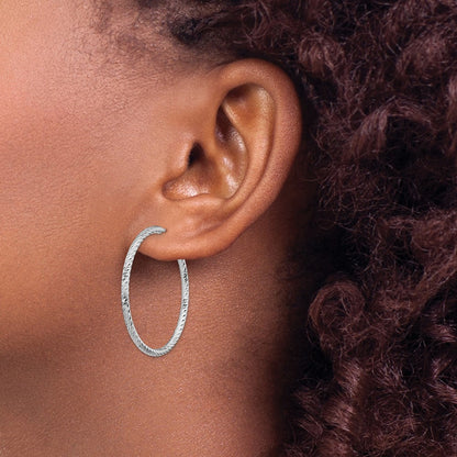 Sterling Silver Rhod Radiant Essence D/c Post Dangle Earrings