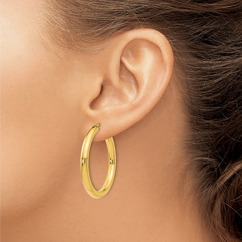 Ss/Gold Plated Sterling Silver Gold-Plated 3.5mm Tube Earrings