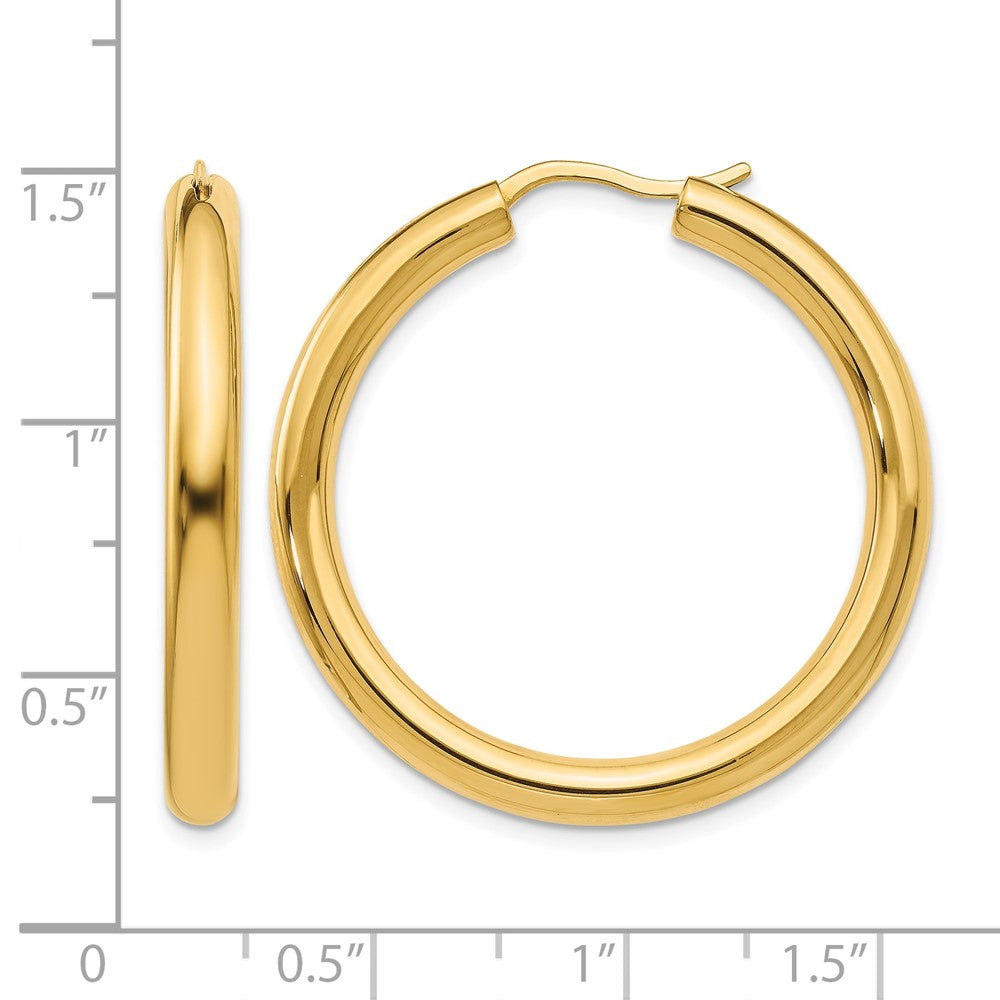 Ss/Gold Plated Sterling Silver Gold-Plated 3.5mm Tube Earrings