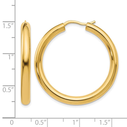 Ss/Gold Plated Sterling Silver Gold-Plated 3.5mm Tube Earrings