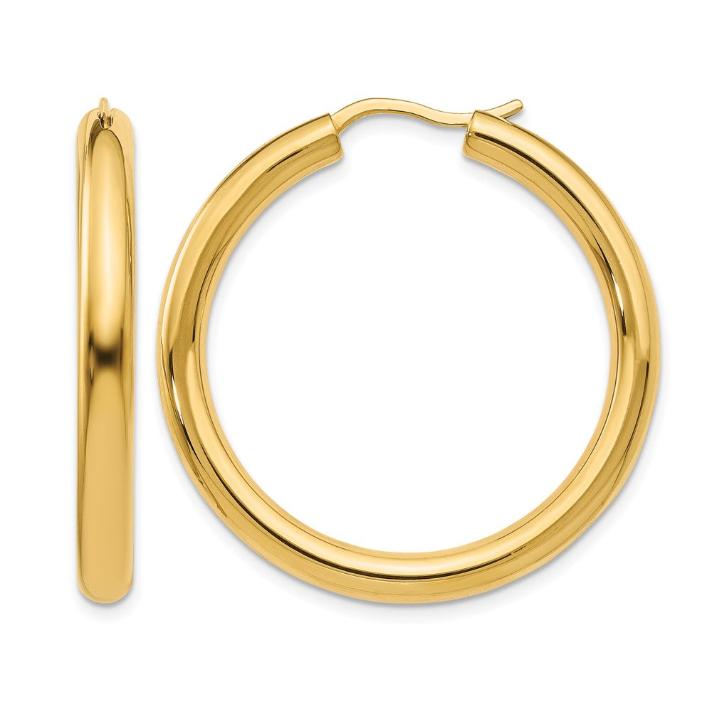 Ss/Gold Plated Sterling Silver Gold-Plated 3.5mm Tube Earrings