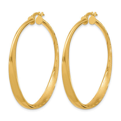 Sterling Silver Gold Plated Polished Hoop Earrings