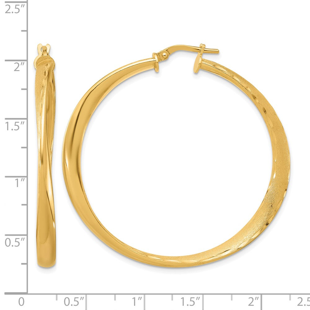 Sterling Silver Gold Plated Polished Hoop Earrings