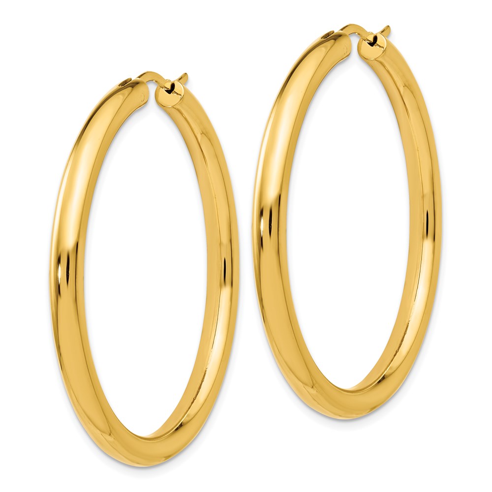 Ss/Gold Plated Sterling Silver Gold-Plated 3.5mm Tube Earrings