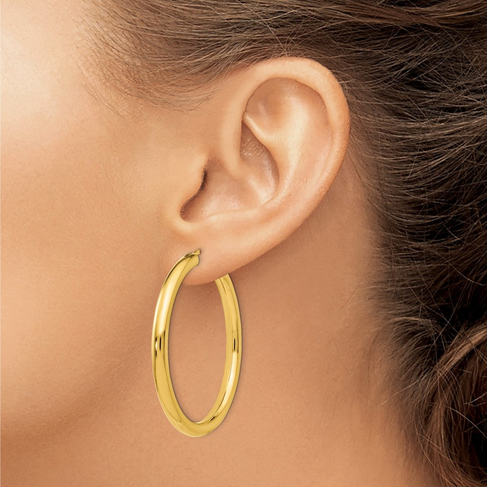 Ss/Gold Plated Sterling Silver Gold-Plated 3.5mm Tube Earrings