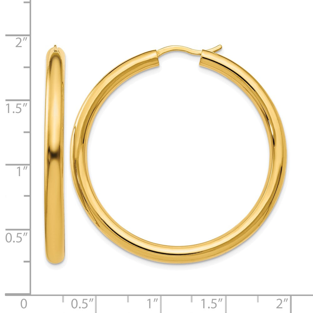 Ss/Gold Plated Sterling Silver Gold-Plated 3.5mm Tube Earrings