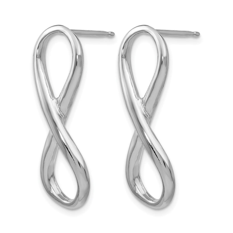 Sterling Silver Polished Infinity Symbol Post Earrings