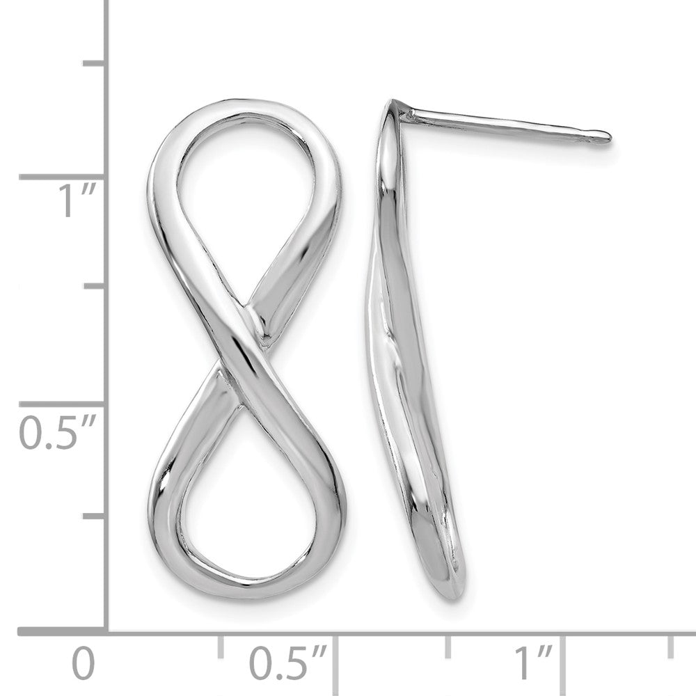 Sterling Silver Polished Infinity Symbol Post Earrings
