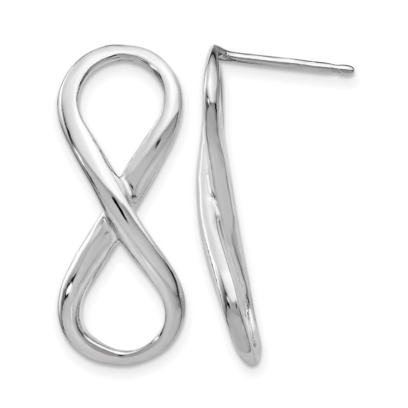 Sterling Silver Polished Infinity Symbol Post Earrings