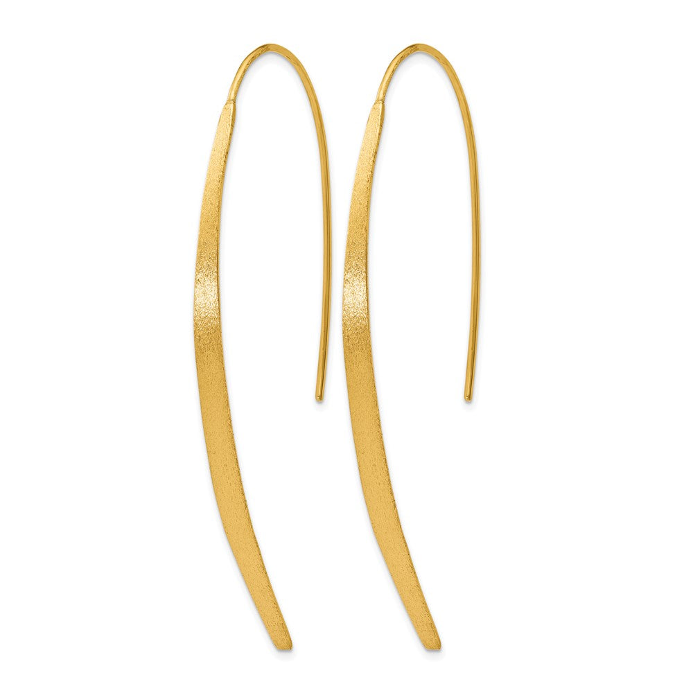 Ss/Gold Plated Sterling Silver Gold-Plated Polished And Brushed Earrings